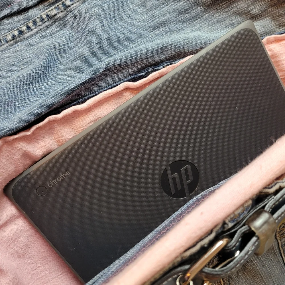 Upcycled laptop/book bag